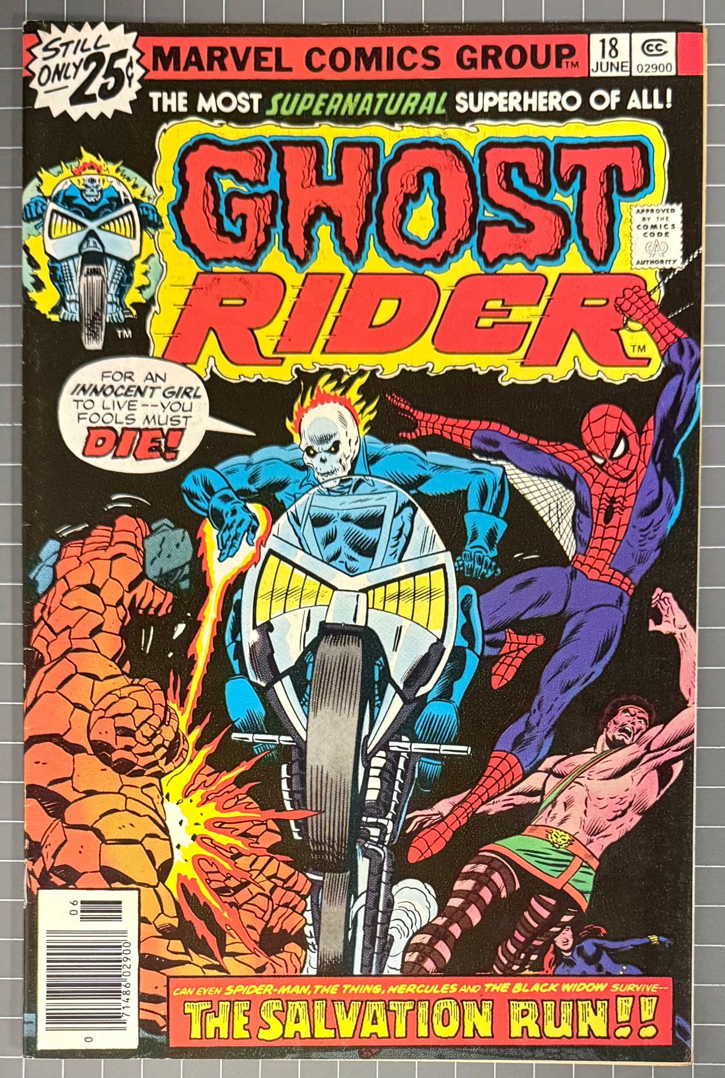 GHOST RIDER #18 [MARVEL COMICS] NEWSSTAND 1976 VF