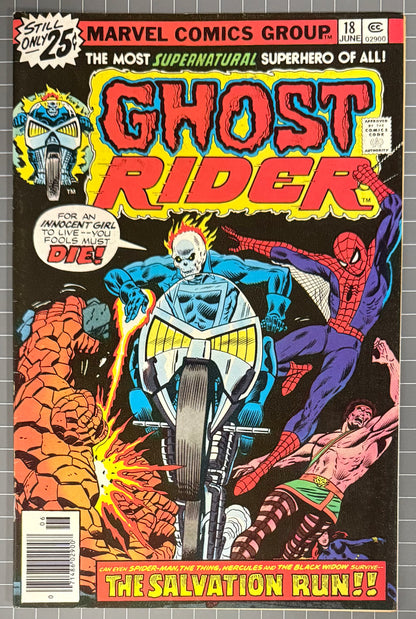 GHOST RIDER #18 [MARVEL COMICS] NEWSSTAND 1976 VF