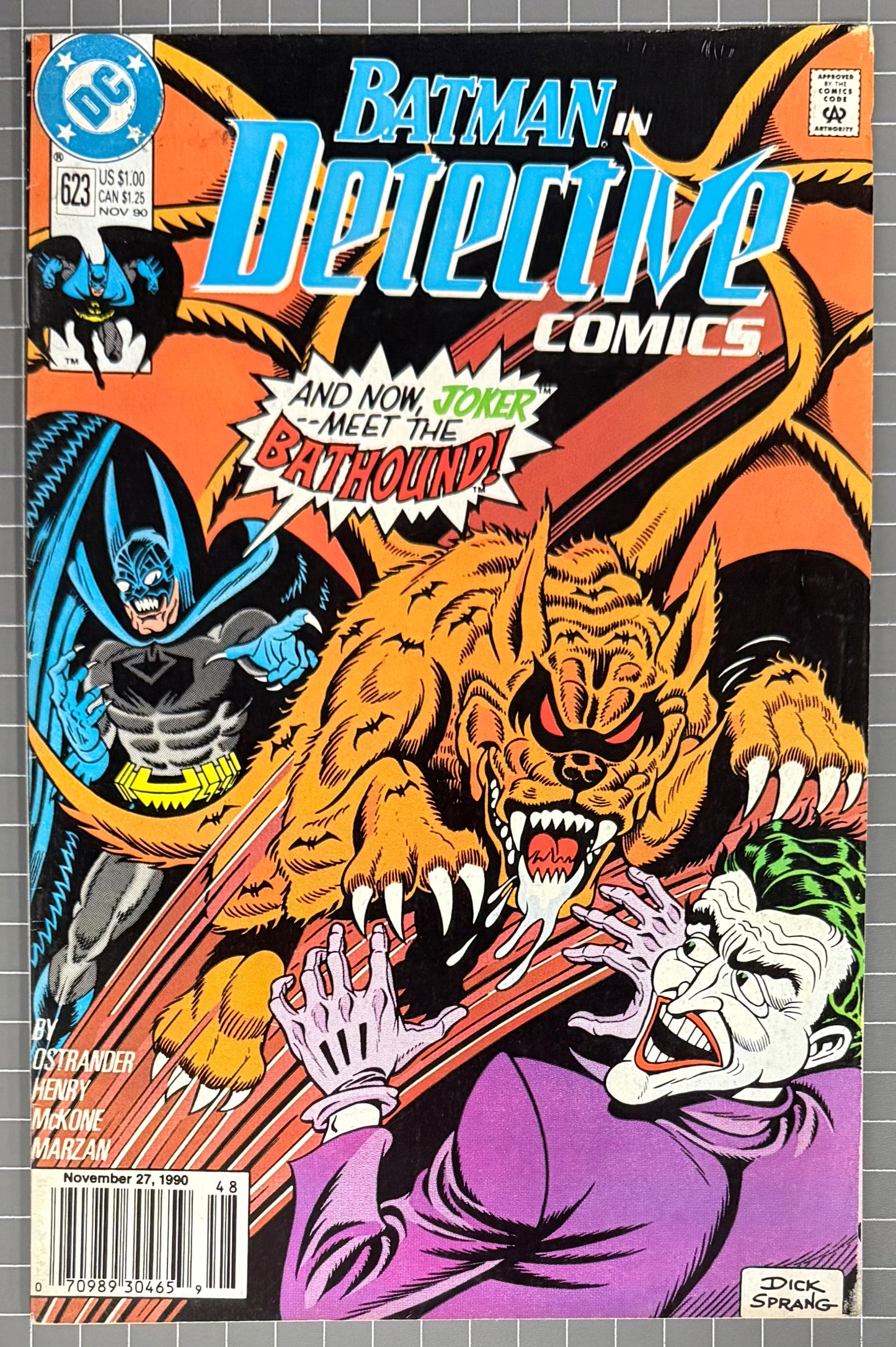 DETECTIVE COMICS #623 [DC COMICS] NEWSSTAND 1990 FN/VF