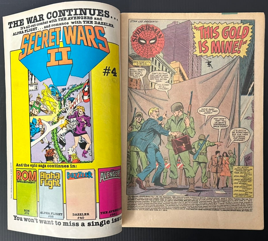 THE AMAZING SPIDER-MAN #268 [MARVEL COMICS] NEWSSTAND 1985 VG/FN