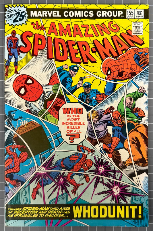 THE AMAZING SPIDER-MAN #155 [MARVEL COMICS] *JOHN ROMITA COVER* 1976 FN