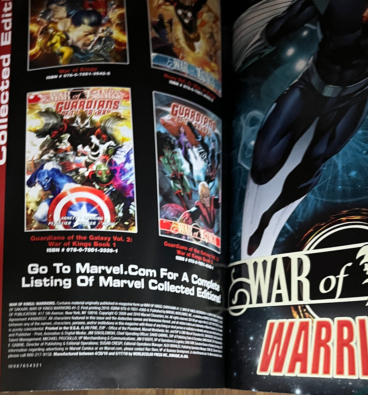 WAR OF KINGS: WARRIORS [MARVEL] TPB GRAPHIC NOVEL 2010