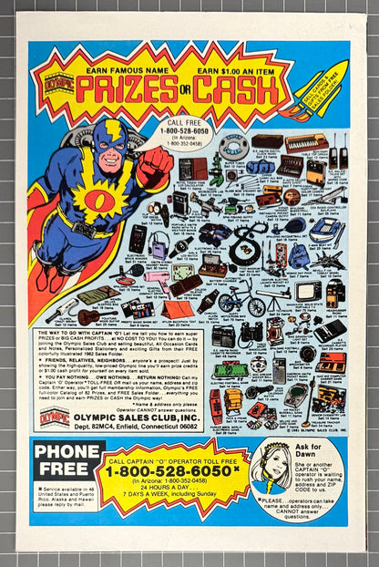 🔑 DAREDEVIL #184 [MARVEL COMICS] DIRECT *DAREDEVIL & PUNISHER TEAM-UP* 1982 NM-