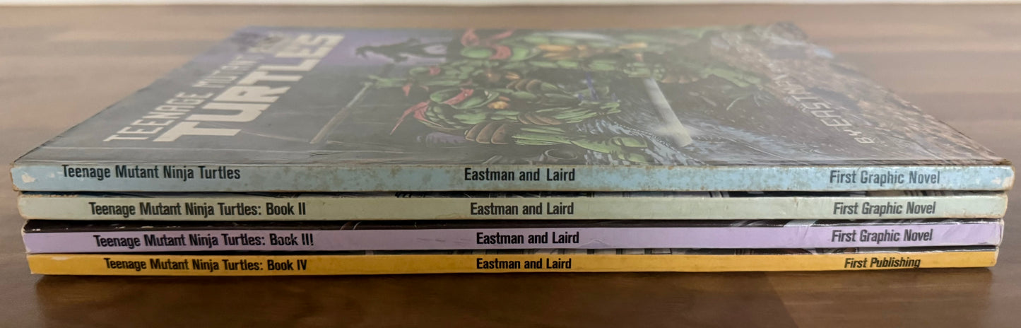 TEENAGE MUTANT NINJA TURTLES #1, 2, 3, 4 SET FIRST GRAPHIC NOVEL EASTMAN LAIRD 1988/89