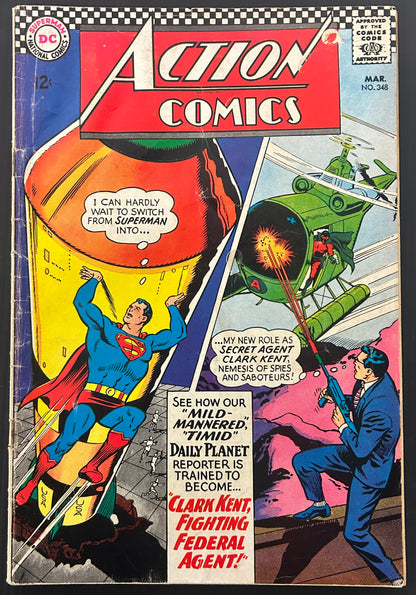 ACTION COMICS #348 [DC COMICS] DIRECT 1967 GD/VG
