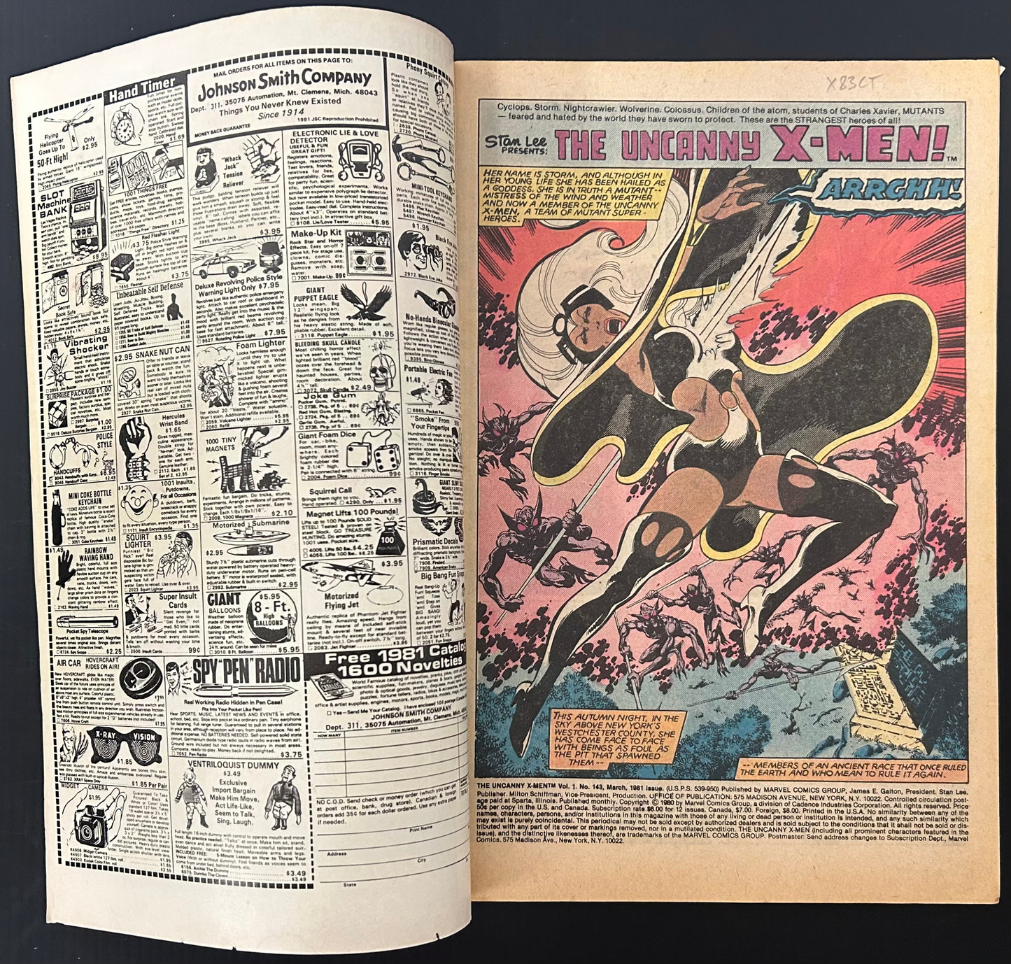 🔑 THE UNCANNY X-MEN #143 [MARVEL COMICS] 1981 GD/VG