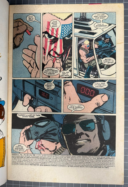 🔑 DAREDEVIL #232 [MARVEL COMICS] DIRECT *1ST APP. NUKE* 1986 FN+