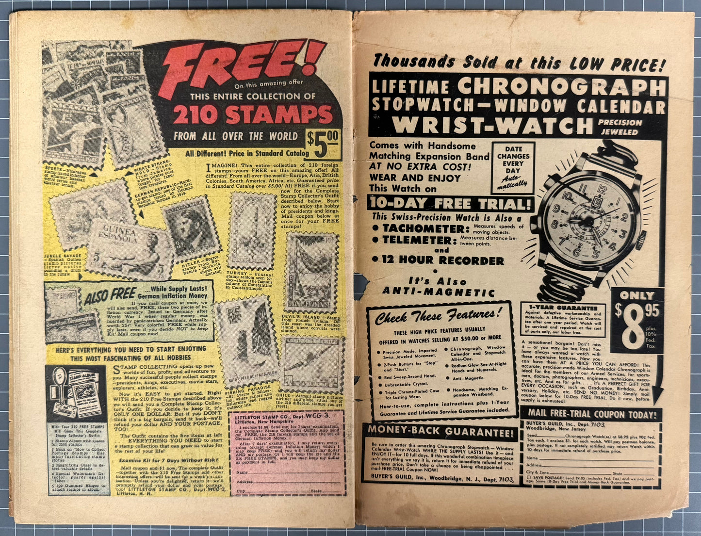 MISTER MYSTERY #16 [STANLEY MORSE] PRE-CODE HORROR BONDAGE ***RARE*** 1954 GD-