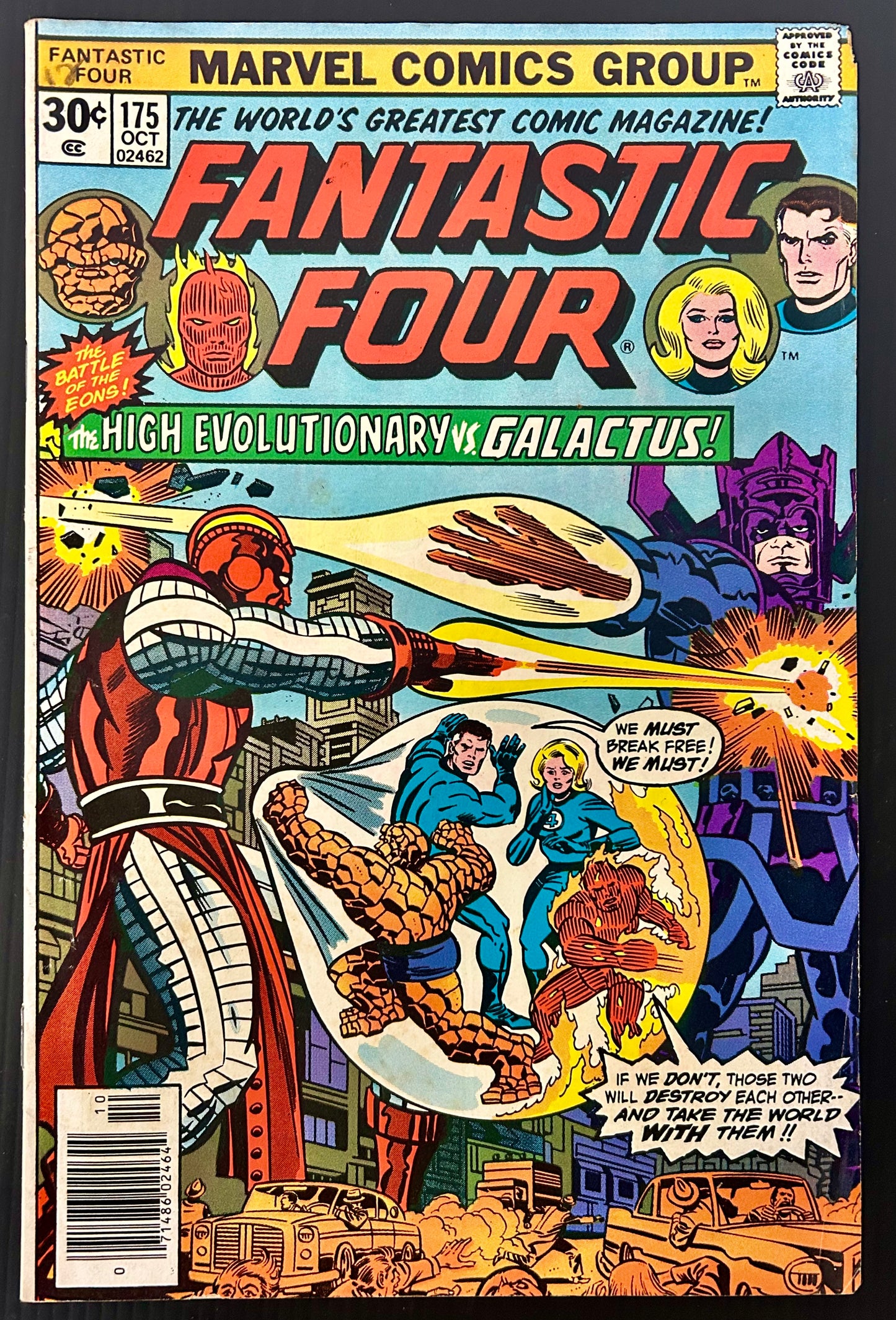 🔑 FANTASTIC FOUR #175 [MARVEL COMICS] *GALACTUS VS HIGH EVOLUTIONARY* 1976 FN