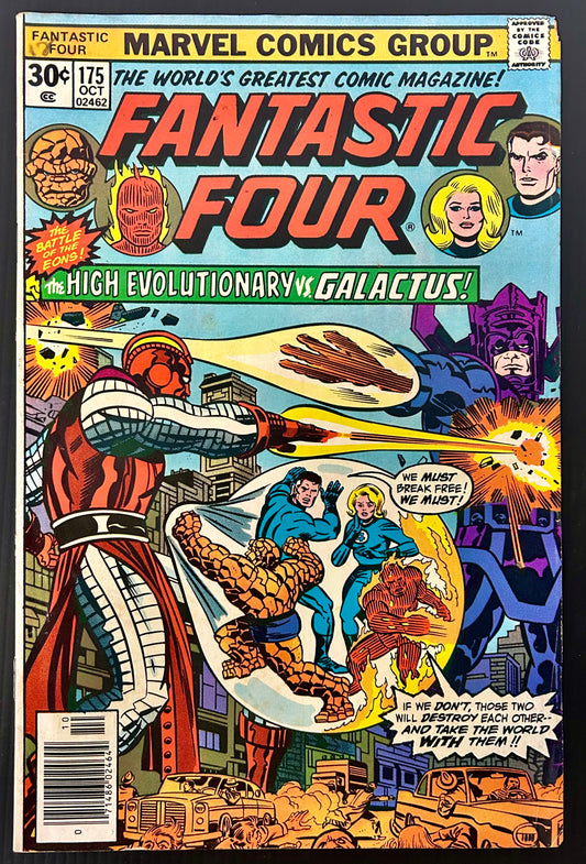 🔑 FANTASTIC FOUR #175 [MARVEL COMICS] *GALACTUS VS HIGH EVOLUTIONARY* 1976 FN