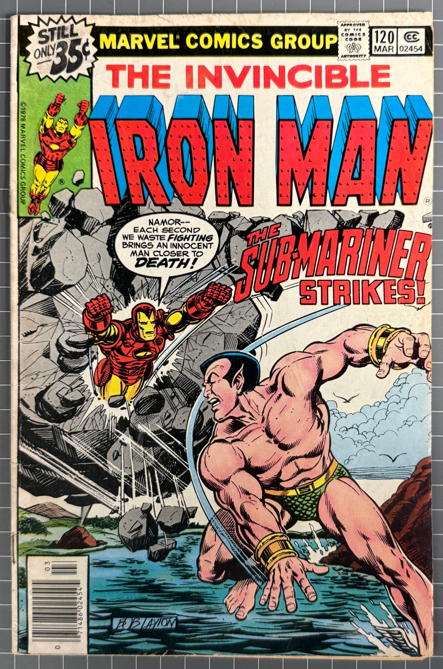 🔑 IRON MAN #120 [MARVEL COMICS] NEWSSTAND *DEMON IN A BOTTLE PART 1* 1979 VG/FN