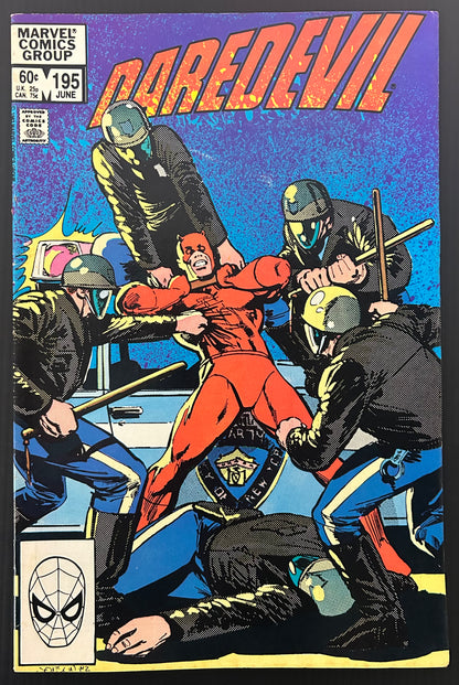 🔑 DAREDEVIL #195 [MARVEL COMICS] DIRECT *1ST APP. TARKINGTON BROWN* 1983 FN/VF