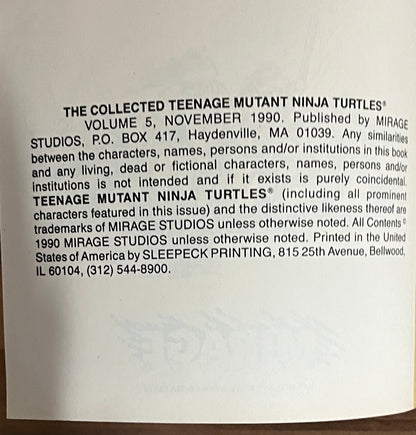 Eastman and Laird's Teenage Mutant Ninja Turtles The Collected Book Vol. Five (5)