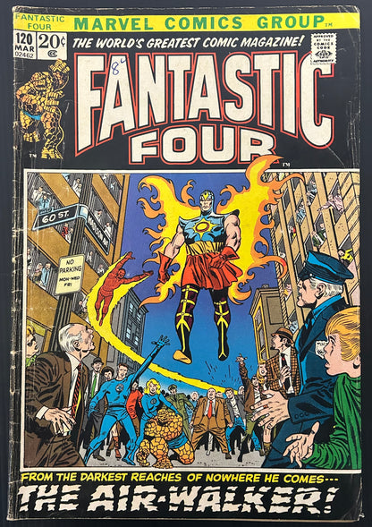 🔑 FANTASTIC FOUR #120 [MARVEL COMICS] DIRECT *AIR-WALKER DEBUT* 1972