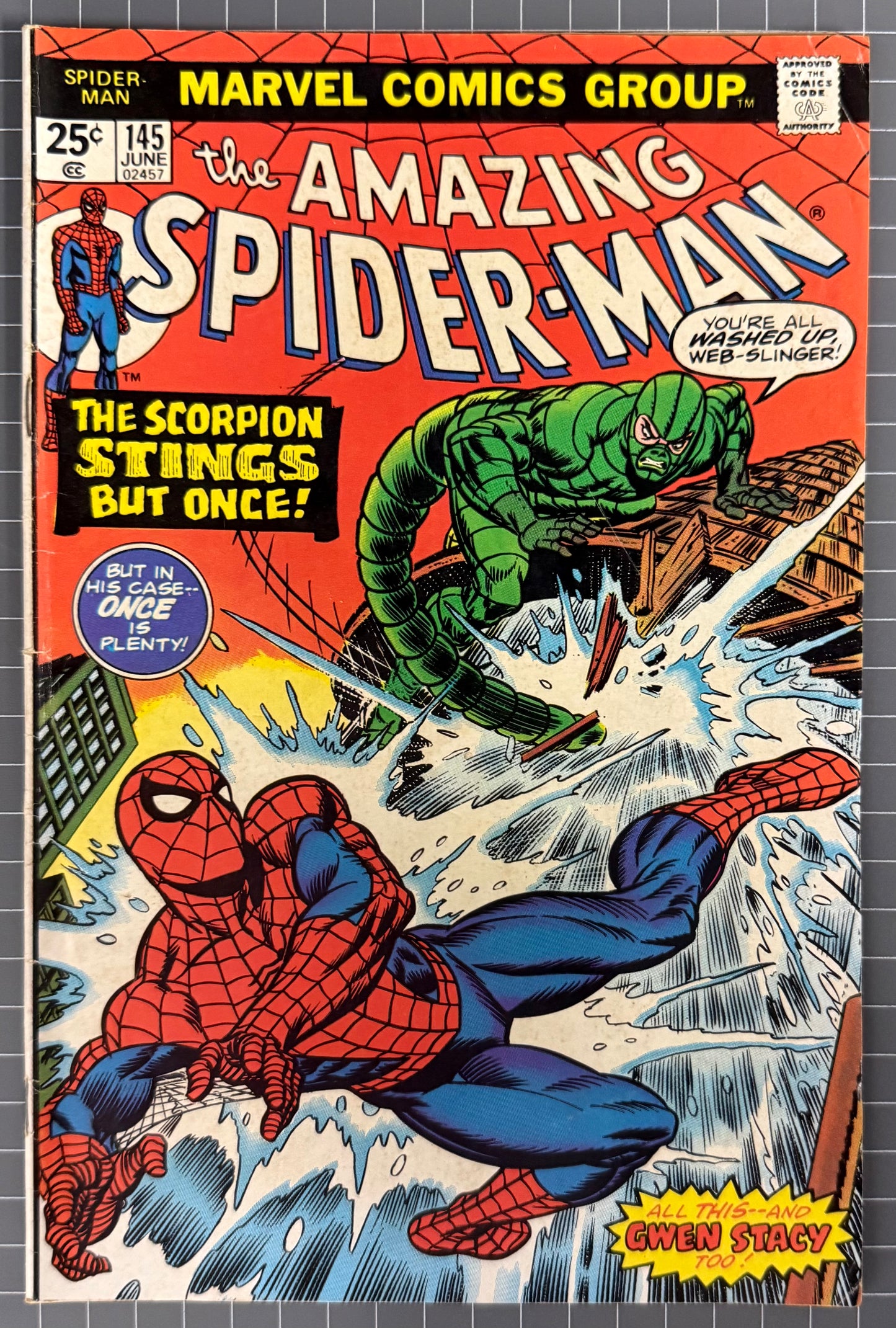 THE AMAZING SPIDER-MAN #145 [MARVEL COMICS] 1975 VG/FN