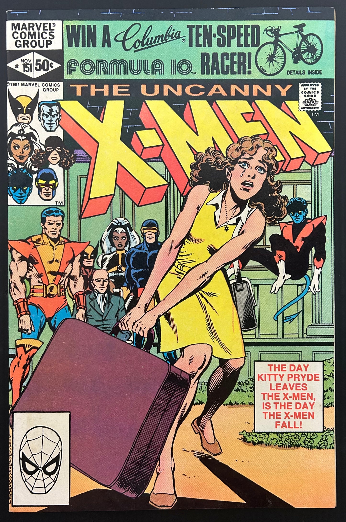 THE UNCANNY X-MEN #151 [MARVEL COMICS] DIRECT 1981 VF+