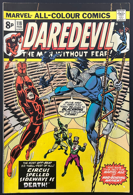 🔑 DAREDEVIL #118 [MARVEL COMICS] DIRECT *CIRCUS OF CRIME VS DAREDEVIL* 1975 VF-