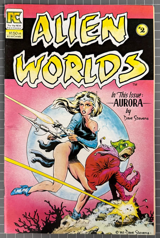 🔑 ALIEN WORLDS #2 [PACIFIC COMICS] *DAVE STEVENS COVER* 1983 VF