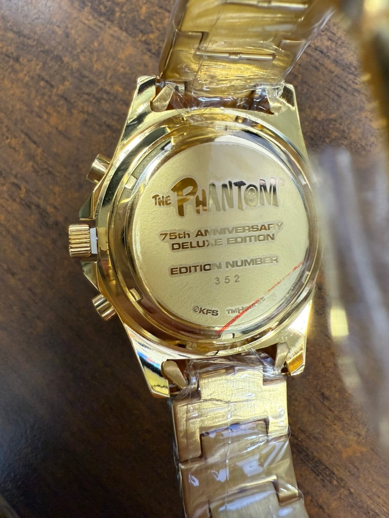 THE PHANTOM WATCH 75TH ANNIVERSARY DELUXE EDITION + 7 TRADING CARDS *LIMITED ED*