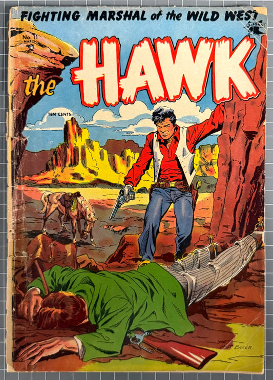 THE HAWK #11 [ST. JOHN] WESTERN PRE-CODE COMIC **MATT BAKER (GGA) COVER*** 1955