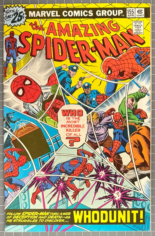 THE AMAZING SPIDER-MAN #155 [MARVEL COMICS] *JOHN ROMITA COVER* 1976 VG/FN