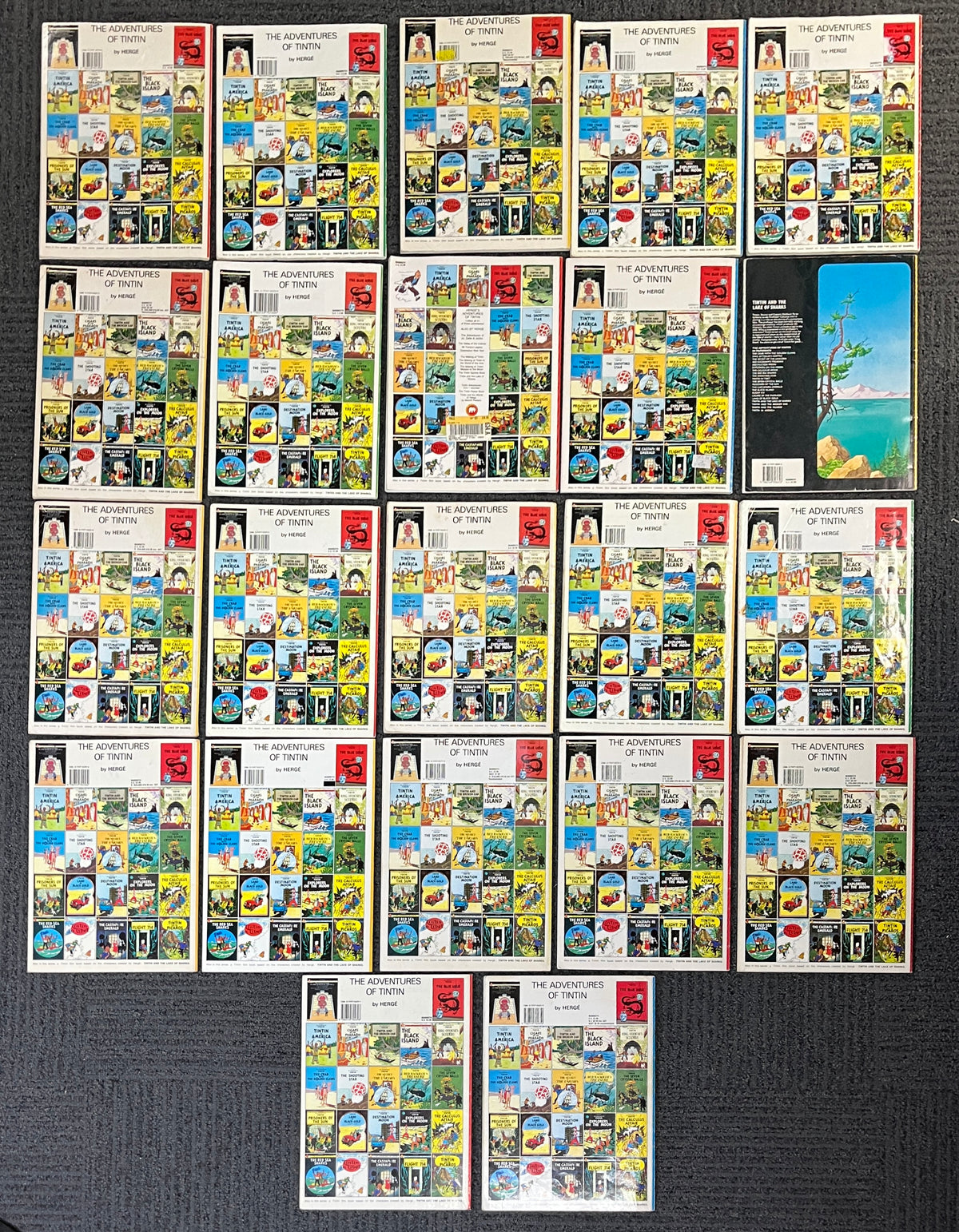 22 x Tintin Paperbacks - Herge,  All Mammoth Publications