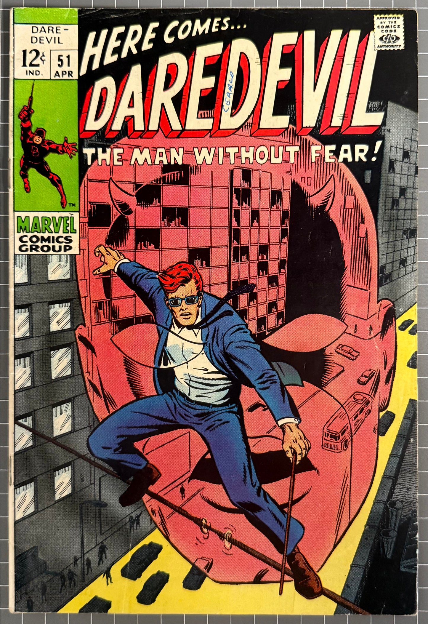 DAREDEVIL #51 [MARVEL COMICS] DIRECT 1969 VG/FN