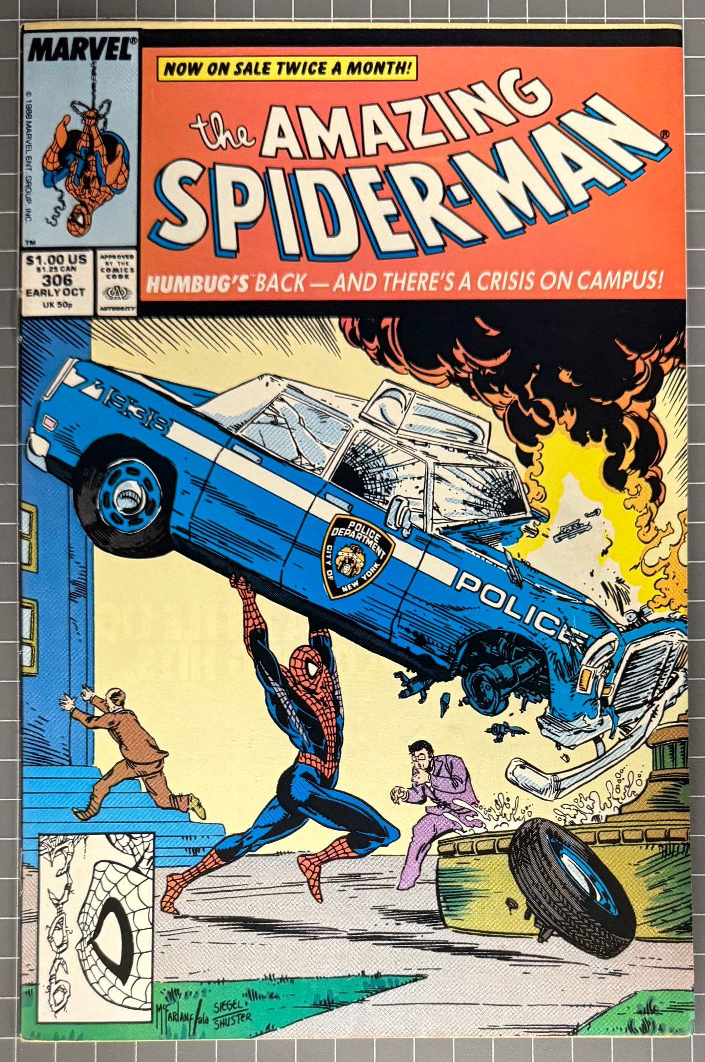 🔑 AMAZING SPIDER-MAN #306 [MARVEL COMICS] *TODD MCFARLANE COVER* 1988 FN