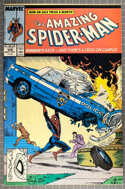 🔑 AMAZING SPIDER-MAN #306 [MARVEL COMICS] *TODD MCFARLANE COVER* 1988 FN