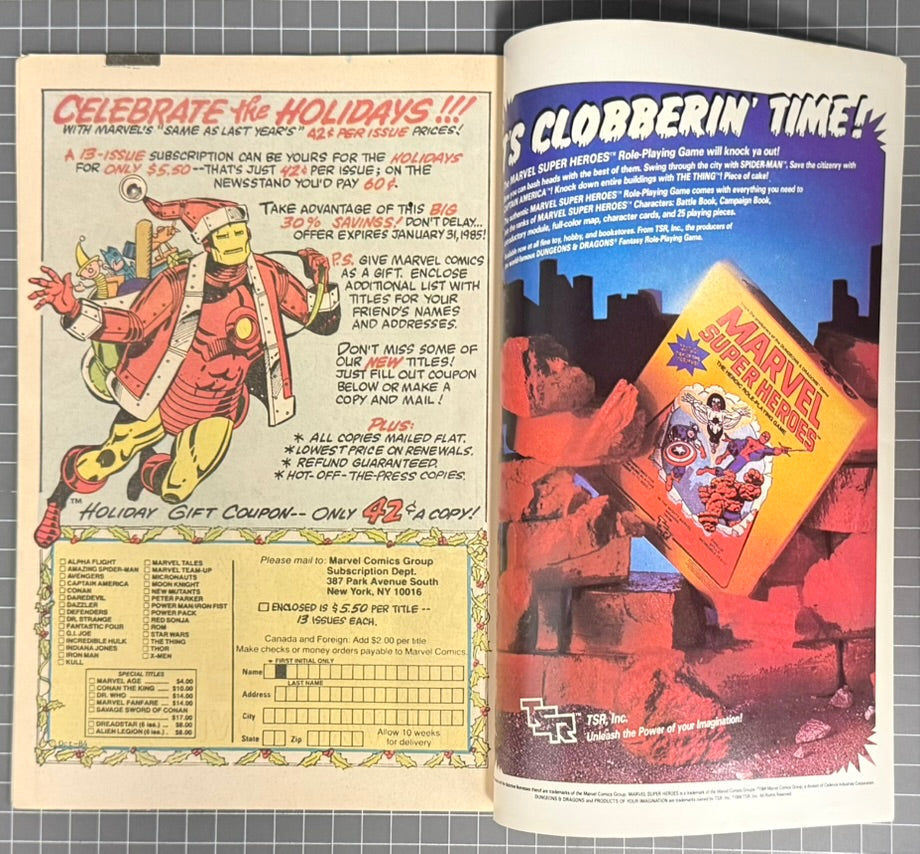 🔑 MARVEL SUPER HEROES SECRET WARS #10 [MARVEL COMICS] NEWSSTAND 1985 FN/VF
