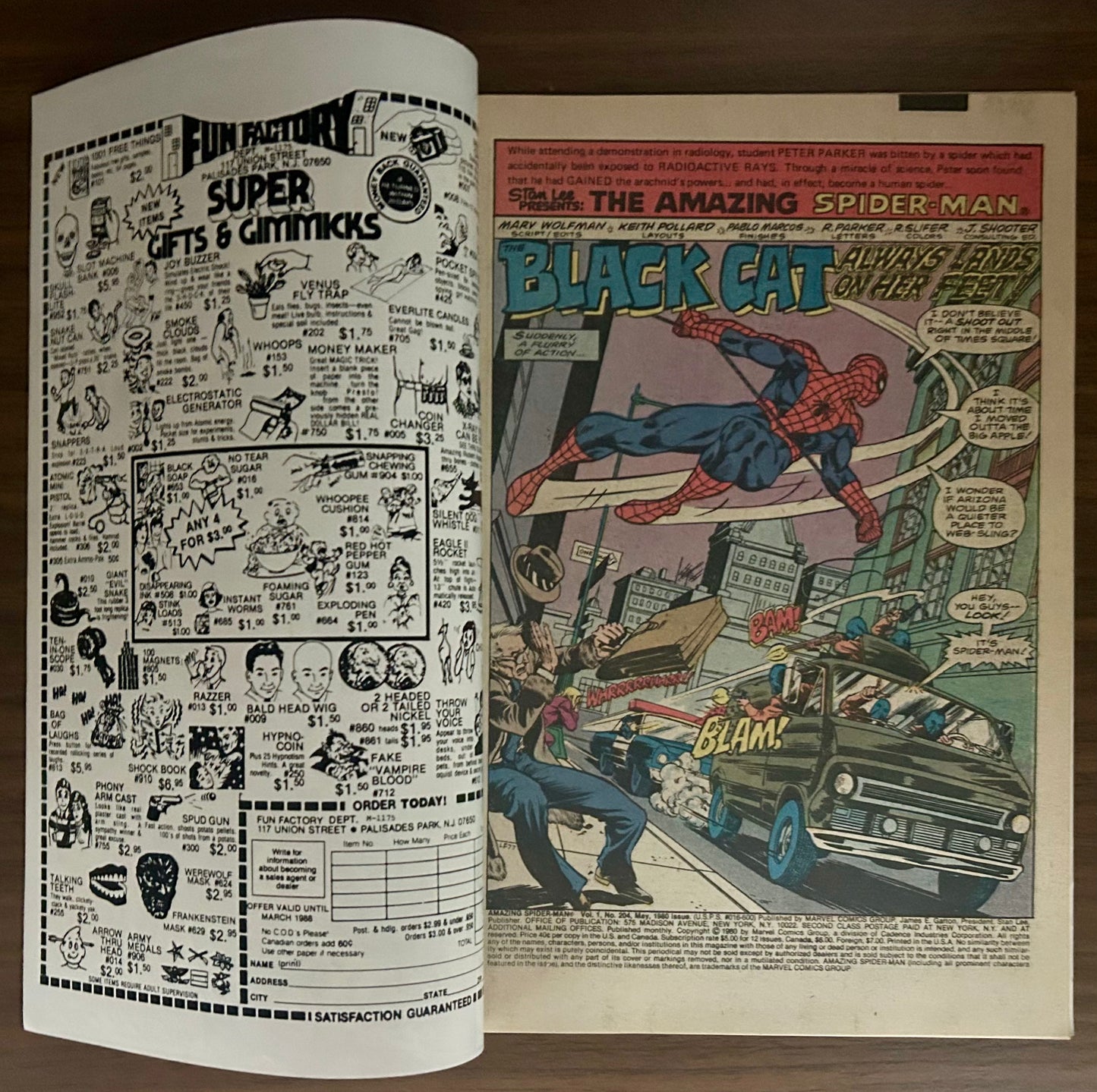 🔑 THE AMAZING SPIDER-MAN #204 [MARVEL COMICS] DIERCT *BLACK CAT DEBUT* 1980 VF-
