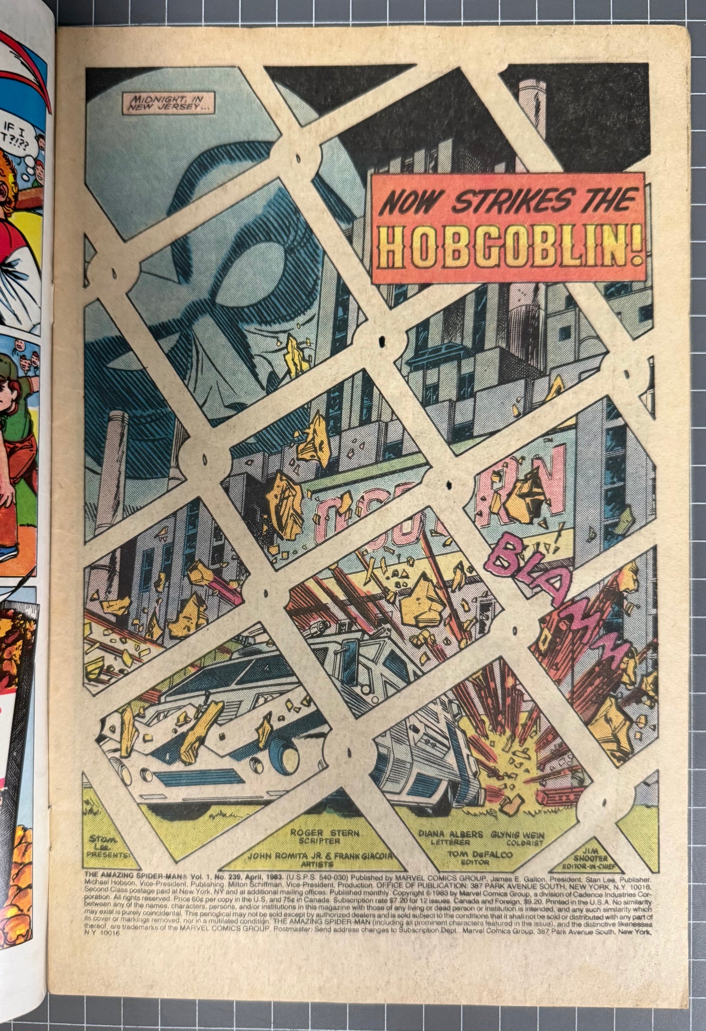🔑 THE AMAZING SPIDER-MAN #239 [MARVEL COMICS] *2ND APP. HOBGOBLIN* 1983 FN-