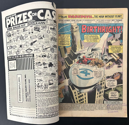 DAREDEVIL #110 [MARVEL COMICS] DIRECT 1974 VG/FN