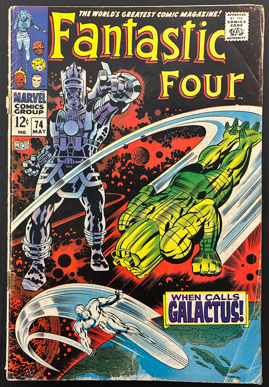 🔑 FANTASTIC FOUR #74 [MARVEL COMICS] DIRECT *SPECIAL COVER APPR* 1968 GD/VG