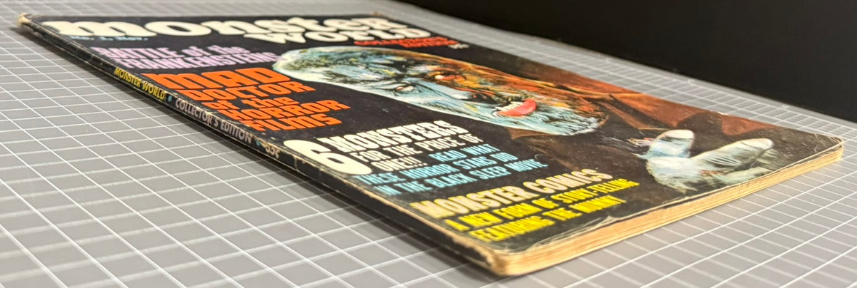 🔑 MONSTER WORLD #1 [WARREN] HORROR MAGAZINE 1964 VG+