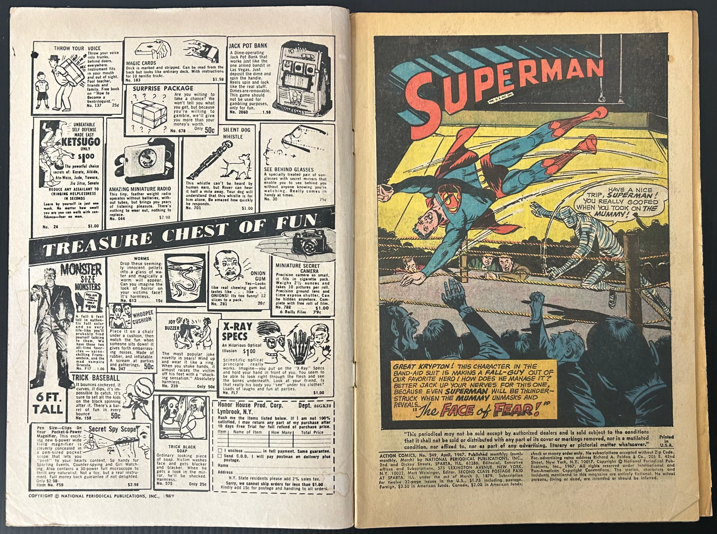 ACTION COMICS #349 [DC COMICS] DIRECT 1967 FR/GD