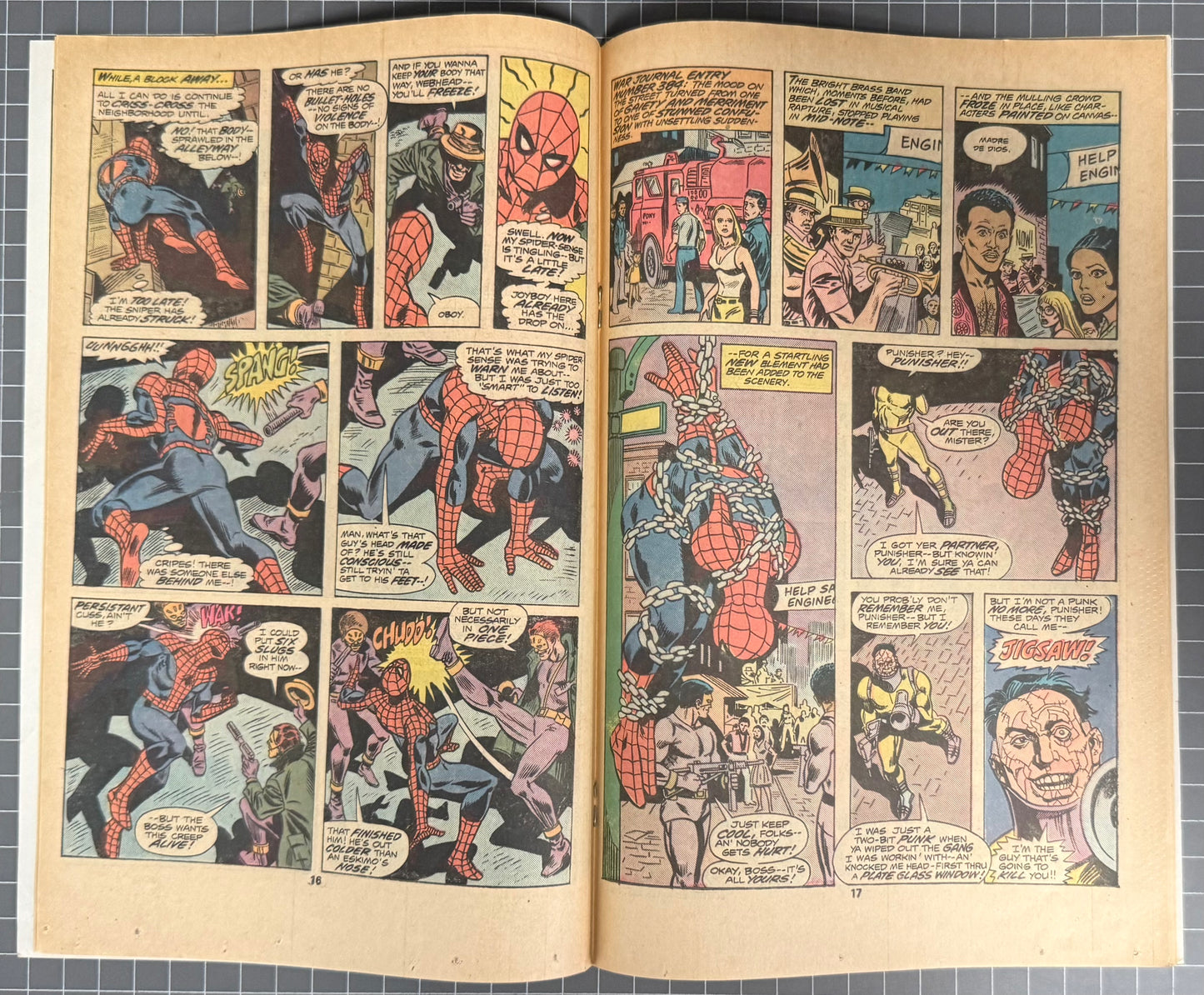 🔑 AMAZING SPIDER-MAN #162 [MARVEL COMICS] *1ST FULL APP. JIGSAW* 1976 FN