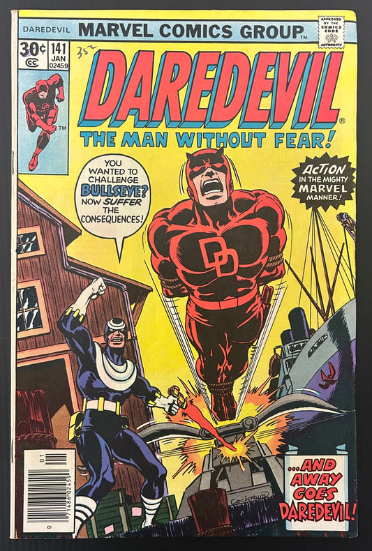 🔑 DAREDEVIL #141 [MARVEL COMICS] NEWSSTAND *3RD APPR BULLSEYE* 1977 FN/VF