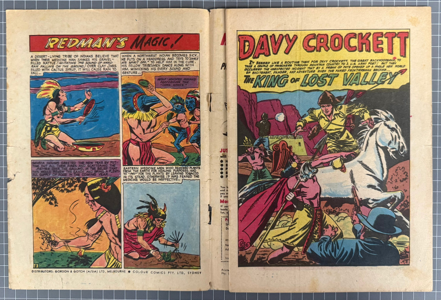 DAVY CROCKETT AND THE FRONTIER FIGHTERS #10 [COLOUR COMICS] AUSTRALIAN 1956