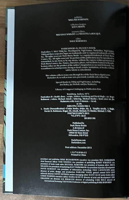 DARKSIDERS II: DEATH'S DOOR [DARK HORSE] HARDCOVER 2012 1ST PRINTING