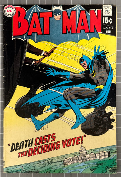 BATMAN #219 [DC COMICS] ***NEAL ADAMS COVER*** 1970 FN-