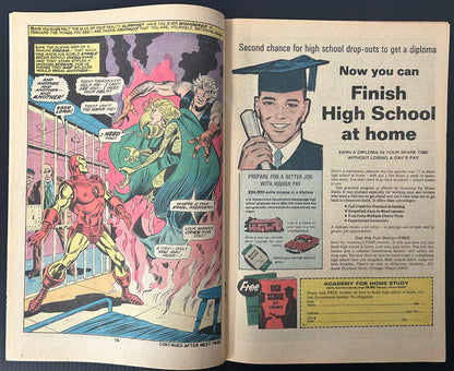 IRON MAN #42 [MARVEL COMICS] DIRECT 1971 FN/VF