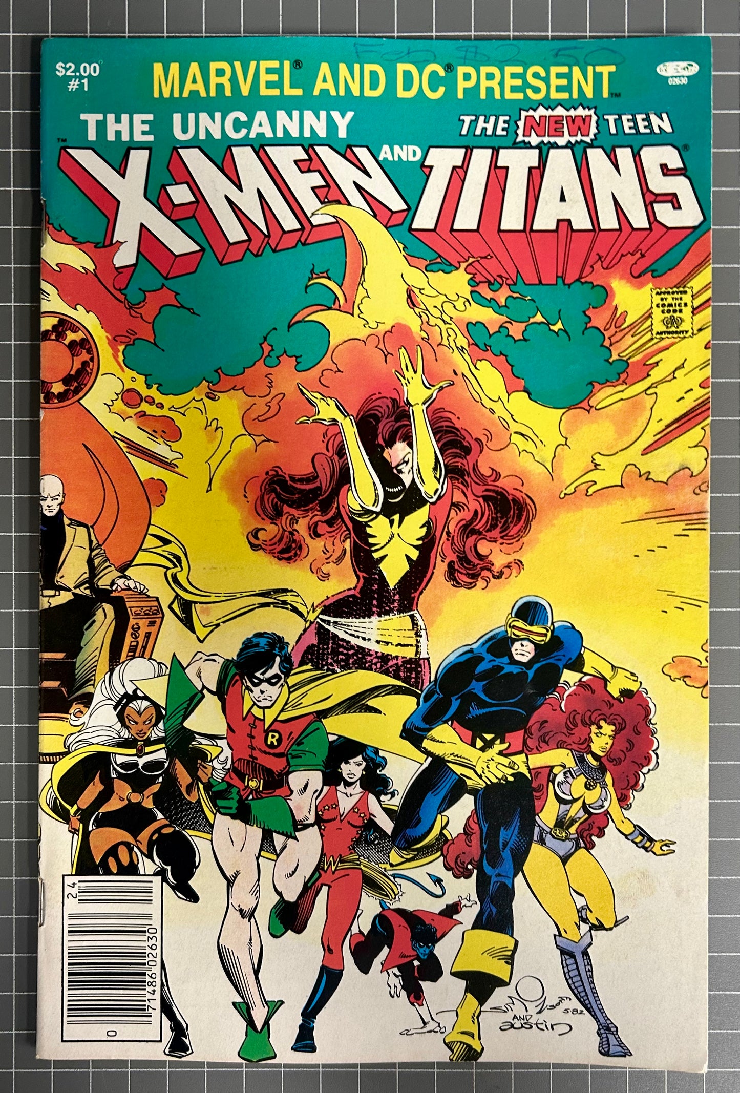 MARVEL AND DC PRESENT: UNCANNY X-MEN AND NEW TEEN TITANS #1 COMIC 1982 FN/VF