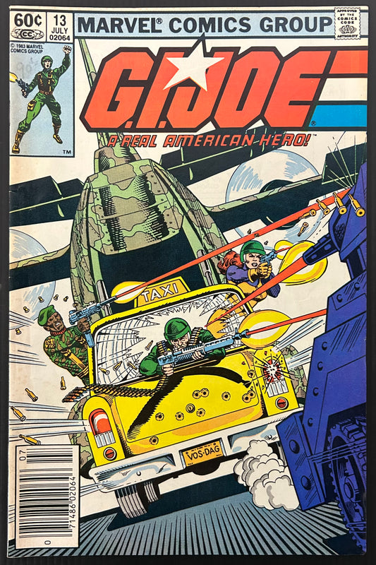 🔑 G.I. JOE A REAL AMERICAN HERO #13 [MARVEL COMICS] *1ST APP. TORPEDO* 1983 FN/VF