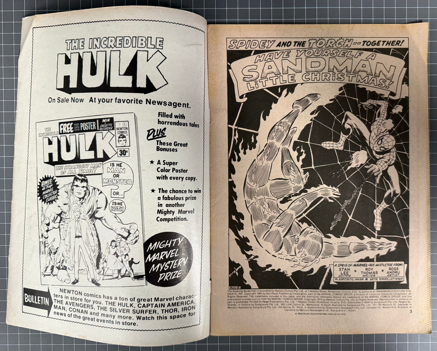 🔑 THE AMAZING SPIDER-MAN #2 + POSTER [NEWTON COMICS] AUSTRALIAN MARVEL 1975