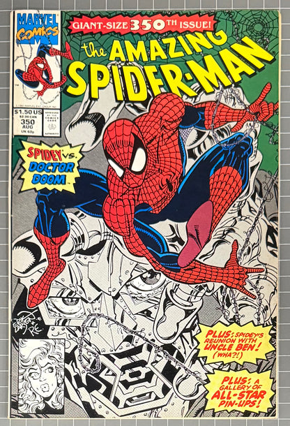 THE AMAZING SPIDER-MAN #350 [MARVEL COMICS] DIRECT *GIANT-SIZE* 1991 VG+