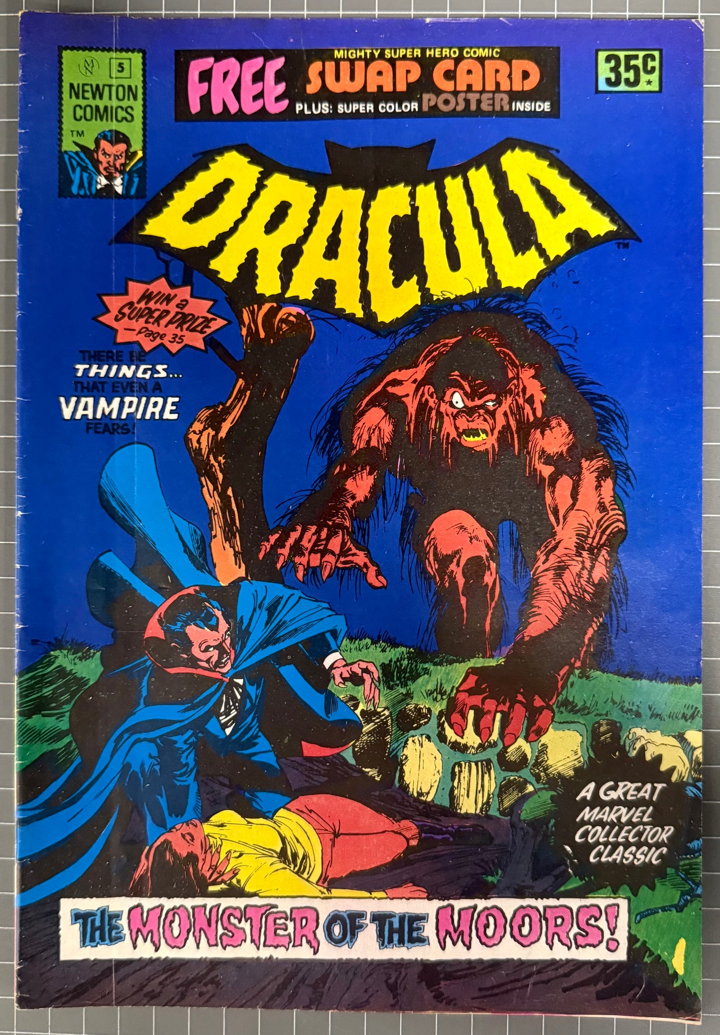 TALES OF HORROR DRACULA #5 + POSTER [NEWTON COMICS] AUSTRALIAN 1975