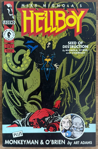 🔑 HELLBOY: SEED OF DESTRUCTION #1-4 SET [DARK HORSE] LOT 4 COMICS HIGH GRADE