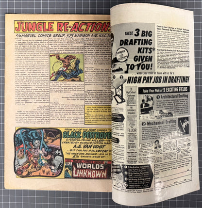 🔑 JUNGLE ACTION #8 [MARVEL COMICS] *ORIGIN BLACK PANTHER* 1974 GD