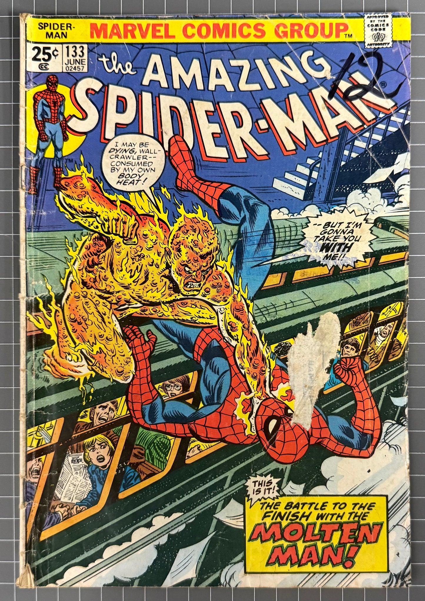 THE AMAZING SPIDER-MAN #133 [MARVEL COMICS] DIRECT 1974 GD-